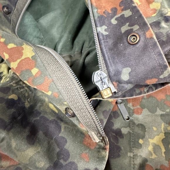 Vintage 1994 German Flecktarn Camo Parka H. Winnen GMBH Military Jacket Mens L - Picture 5 of 8